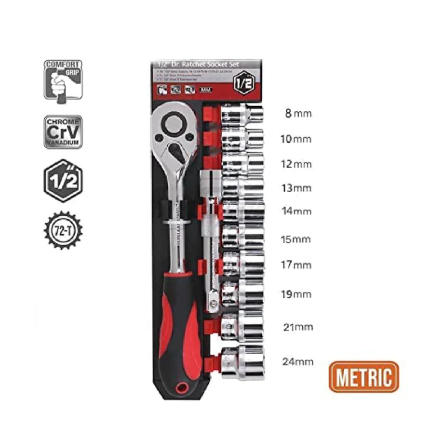 SET HERRAMIENTAS TOTALUPGRATE DADOS 12 EN 1 LLAVE PROFESIONAL - 1