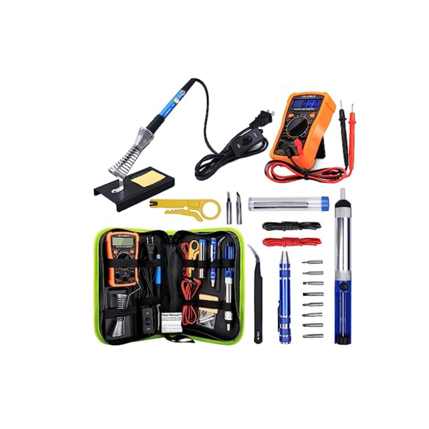 SET HERRAMIENTAS TOTALUPGRATE SOLDADURA SOLDADOR MULTIMETRO ACCESORIOS - 1