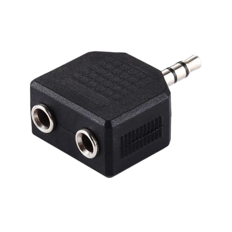 ADAPTADOR DE AUDIO 2 EN 1 2 HEMBRAS 3.5MM - 1