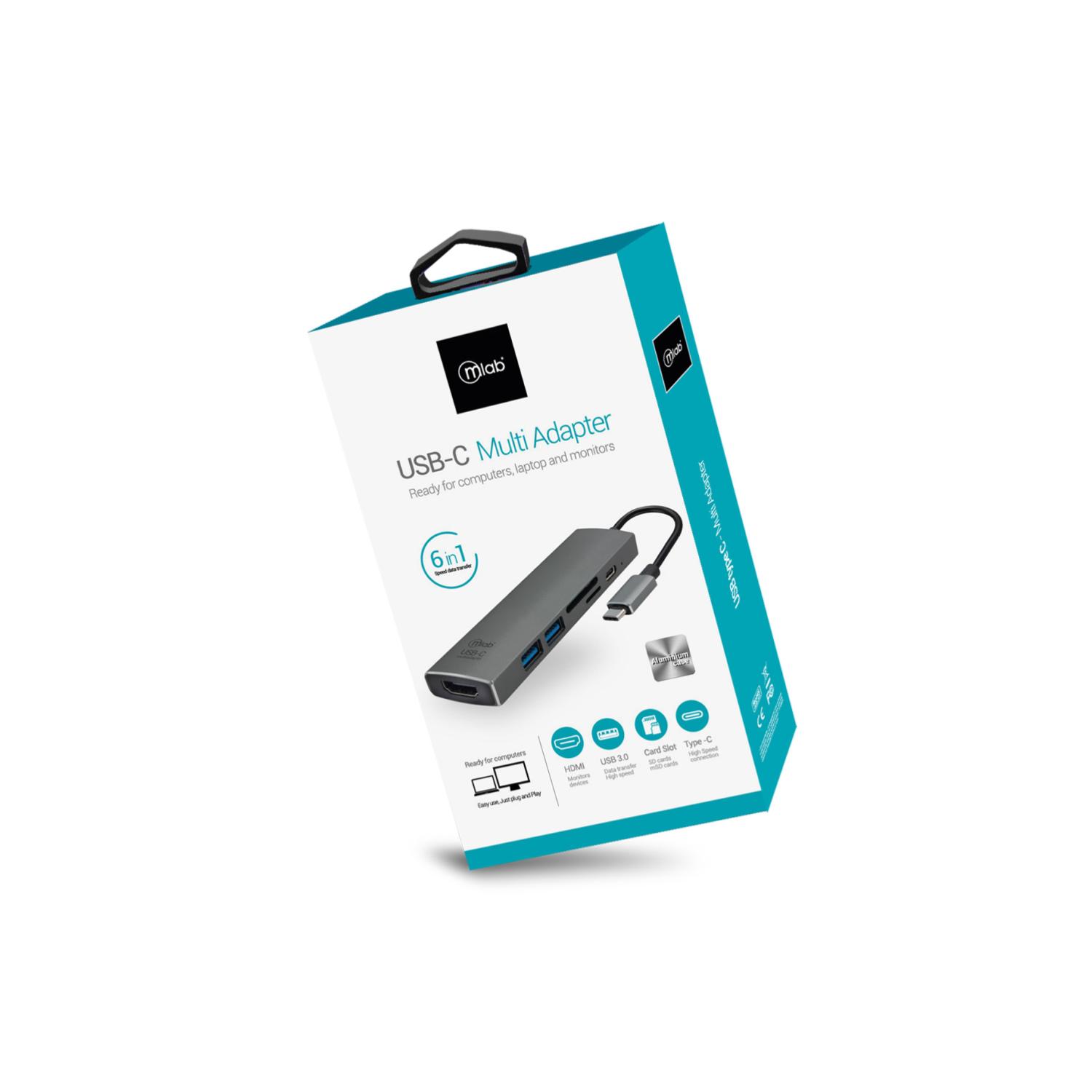 HUB ADAPTADOR USB C A 2 USB 3.0 HDMI USB C 8863 MLAB - 3