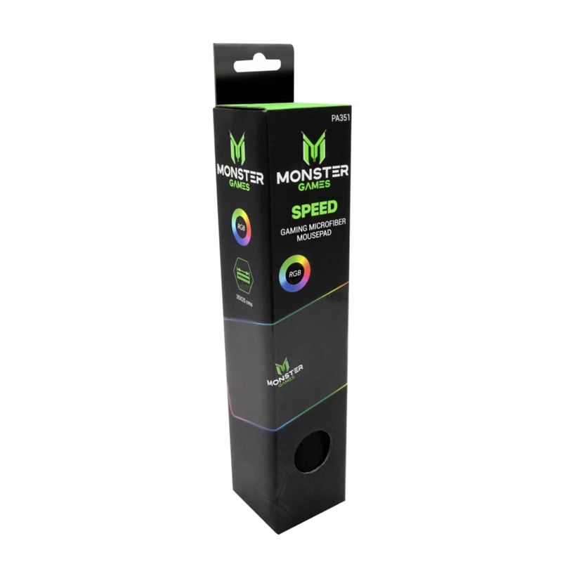 MOUSEPAD GAMER USB RGB 35X25CM NEGRO SPEED MONSTER GAMES - 3