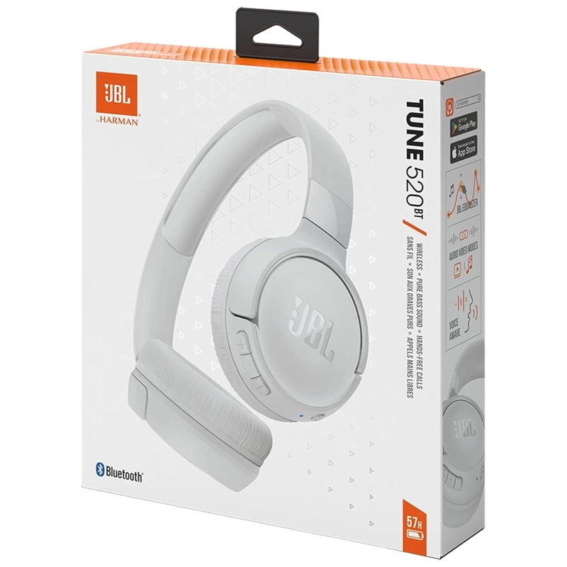 AUDÍFONOS JBL HEADSET TUNE 520BT PLEGABLES BLUETOOTH BLANCO - 4