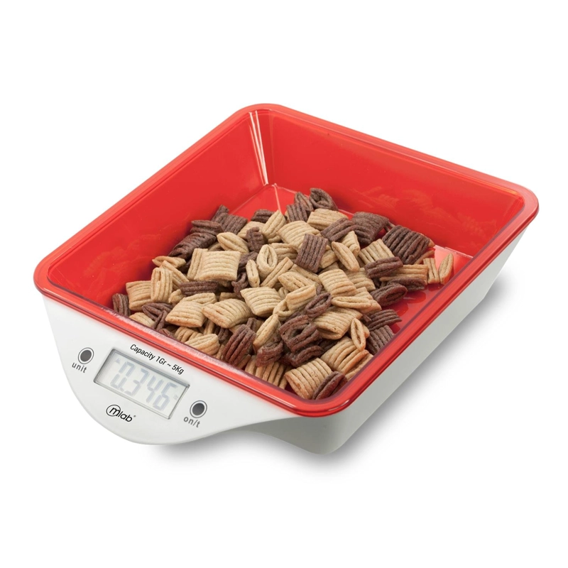 BALANZA PESO DE COCINA LCD 5KG SCALE PLATTER 9056 MLAB - 1