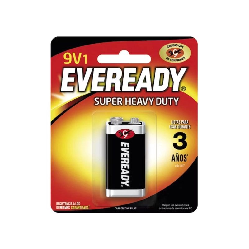 PILA BATERIA 9V ZINC CARBON EXTRA DURACION EVEREADY - 2