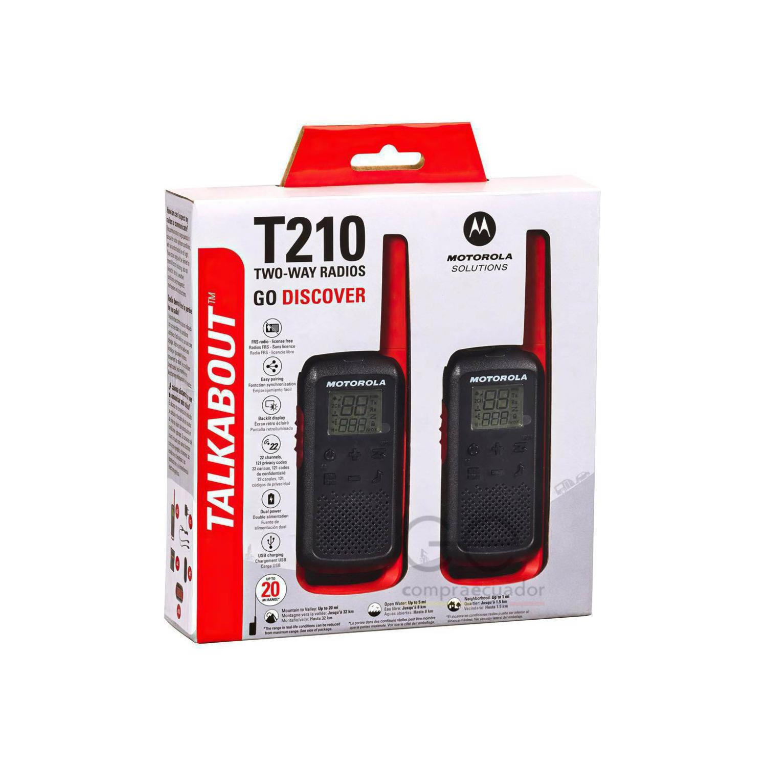 RADIO TRANSMISOR WALKIE TALKIES MOTOROLA PACK 2 32KM T210 - 3