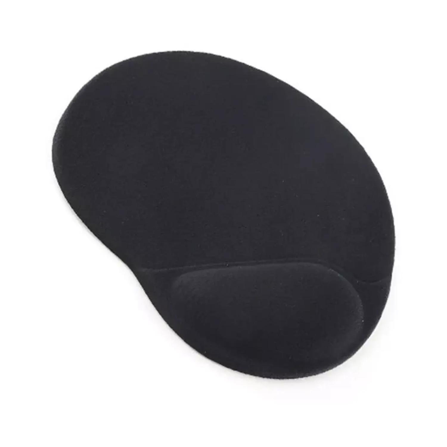 MOUSEPAD ULTRA REDONDO APOYA MUÑECA CON GEL NEGRO - 1