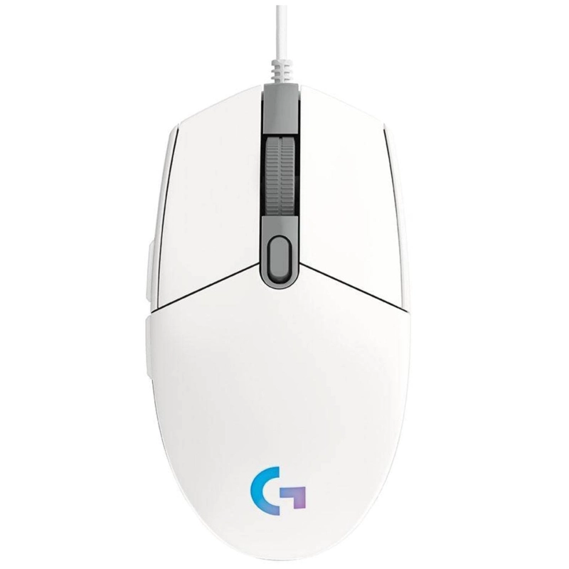 MOUSE GAMER USB 6 BOTONES 8000 DPI G203 RGB BLANCO LOGITECH - 1