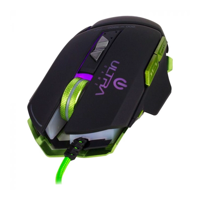 MOUSE ULTRA GAMER ALÁMBRICO USB ERGONÓMICO 3200DPI RGB X16 - 3