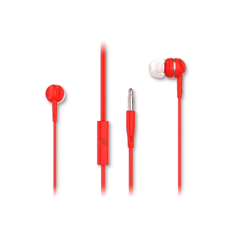 AUDÍFONOS MOTOROLA TRUE WIRELESS MANOS LIBRES EARBUDS 105 BLUETOOTH ROJO CONECTOR JACK 3.5MM - 1
