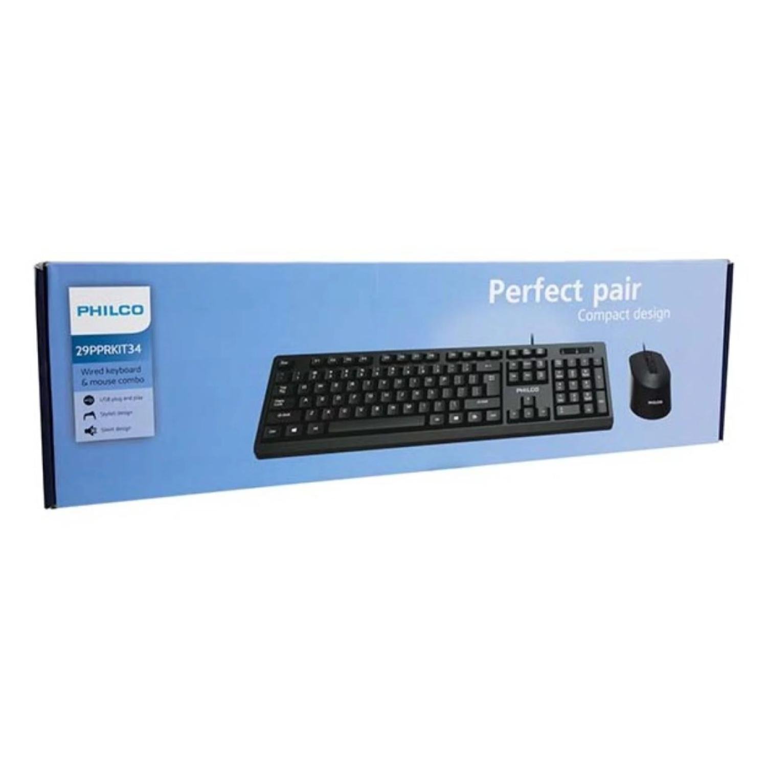 KIT TECLADO Y MOUSE WINDOWS INALÁMBRICO PHILCO USB NEGRO SPT6354 PRO - 3