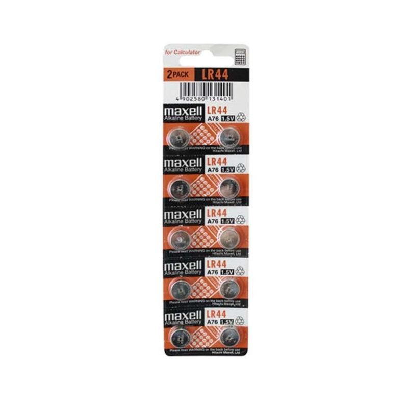 BLISTER DE 10 PILAS LR44 A76 1.5V MAXELL - 1