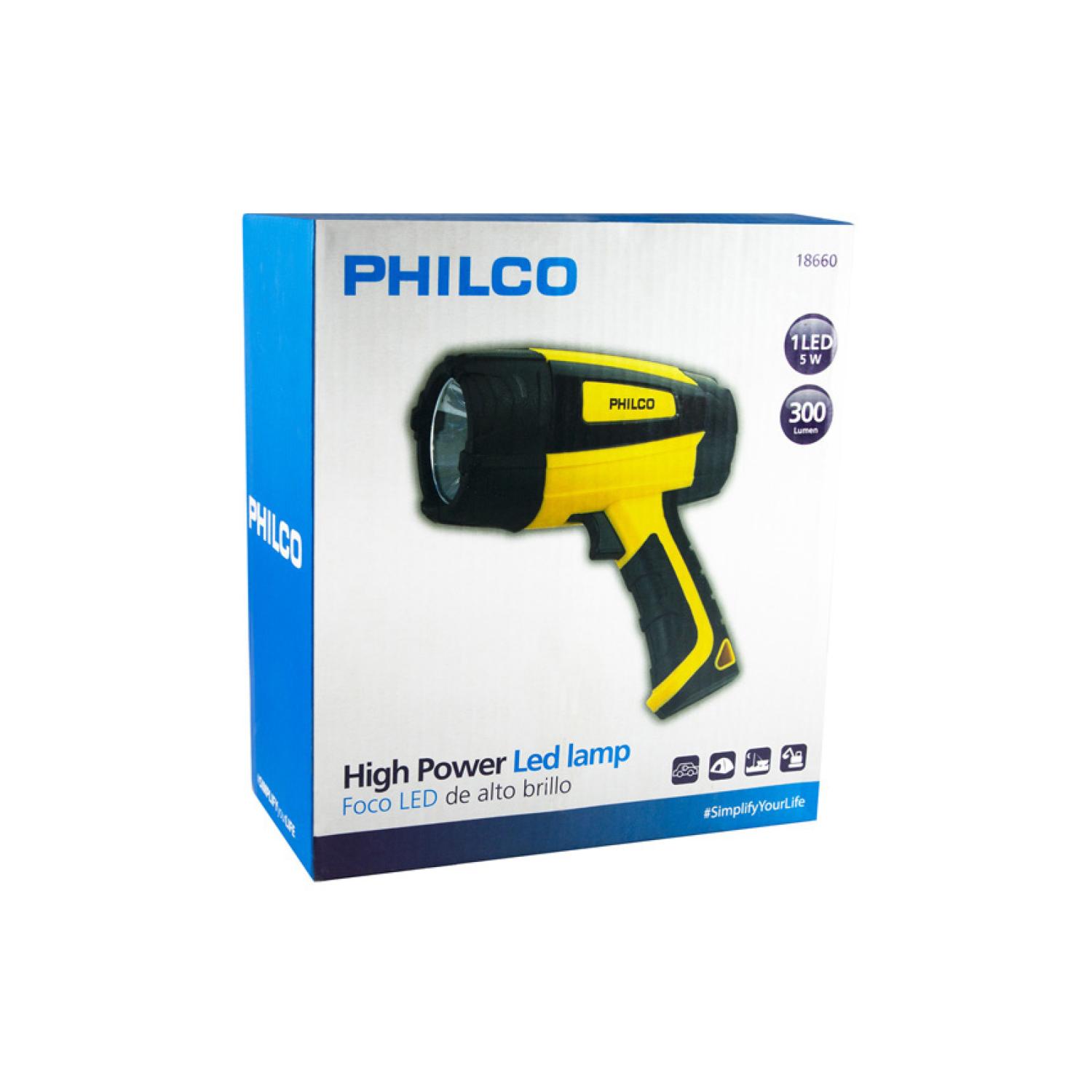 FOCO LED PHILCO RECARGABLE HIGH POWER AMARILLO - 3