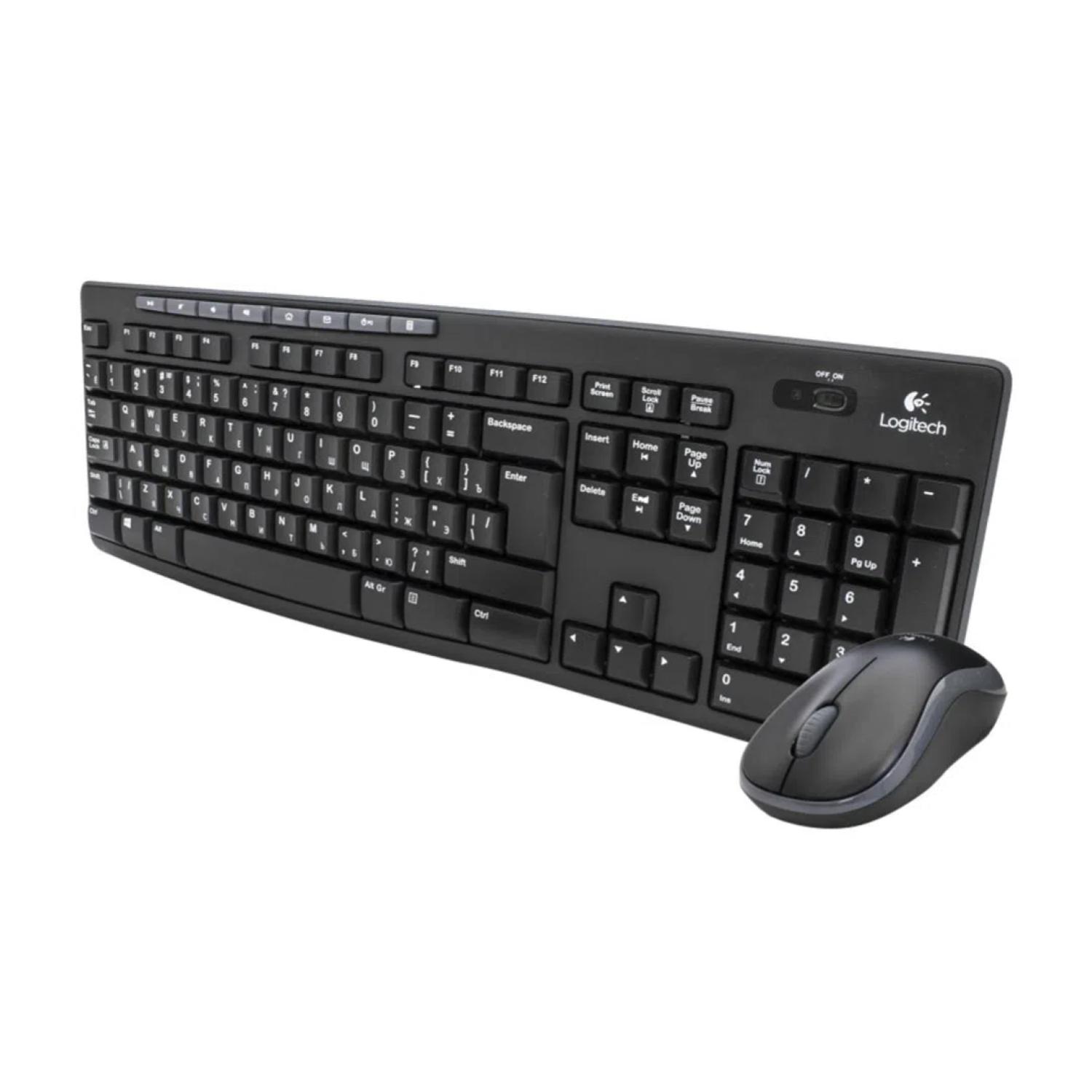KIT TECLADO Y MOUSE INALAMBRICO USB NEGRO MK270 LOGITECH - 1