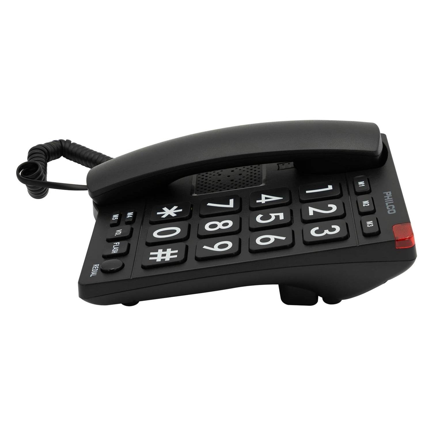 TELEFONO SOBRE MESA BOTONES GRANDES EN COLOR NEGRO RT170BK PHILCO - 2