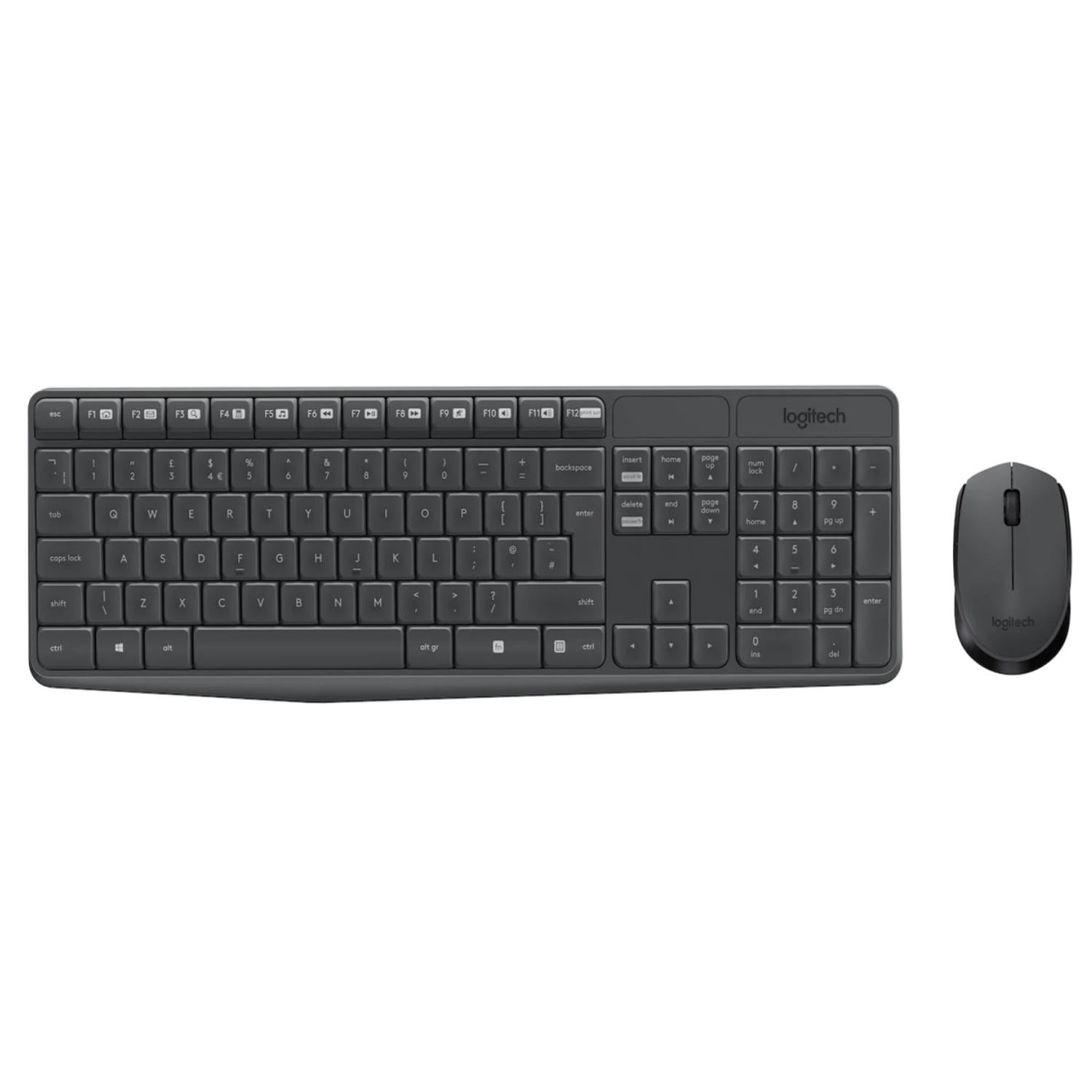 KIT TECLADO Y MOUSE INALAMBRICO USB NEGRO MK235 LOGITECH - 1
