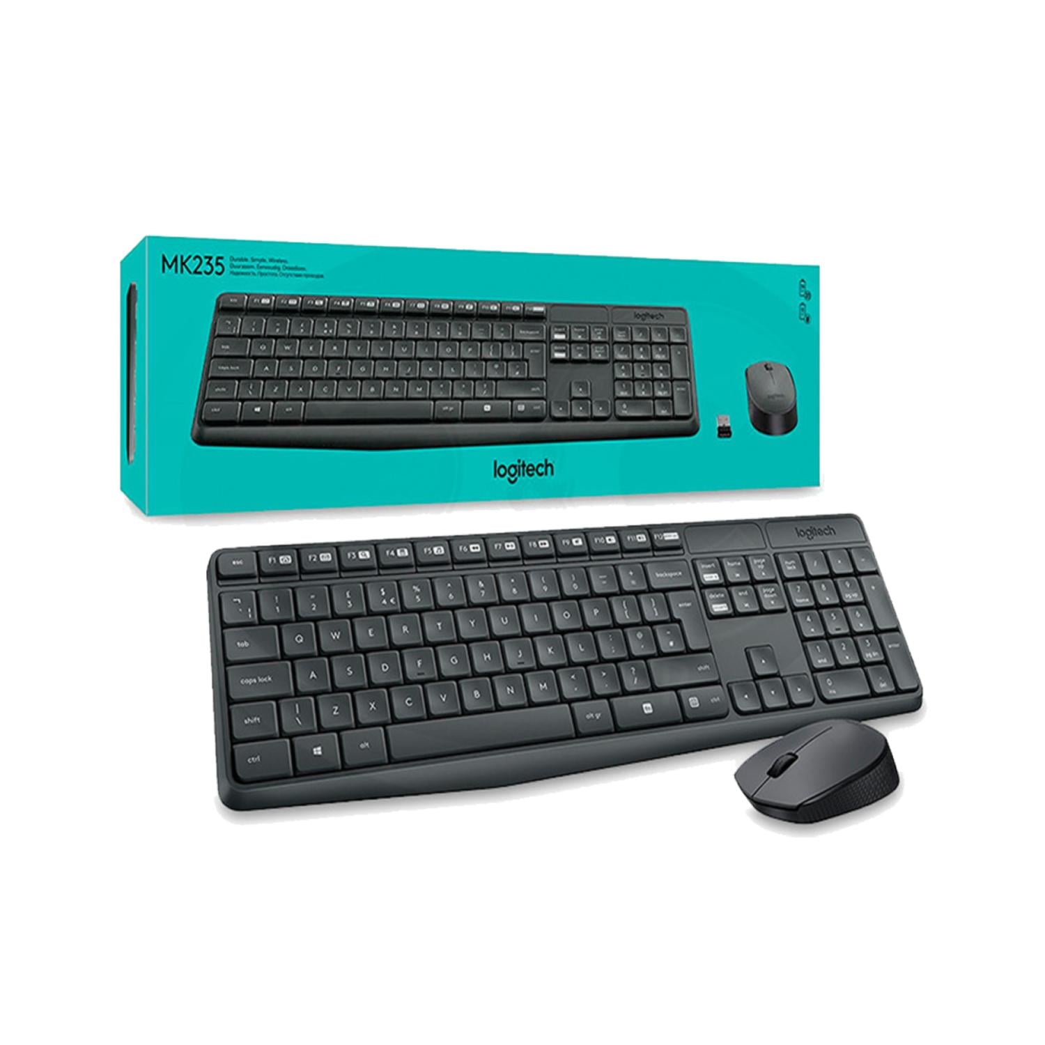 KIT TECLADO Y MOUSE INALAMBRICO USB NEGRO MK235 LOGITECH - 4