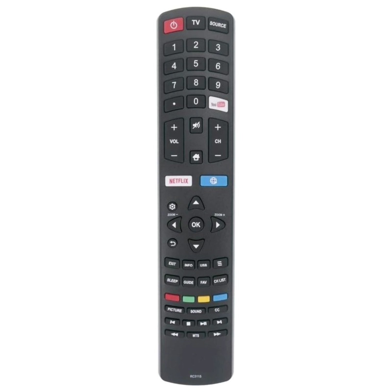 LBN CONTROL REMOTO UNIVERSAL PARA TV TCL DAEWOO PHILCO JVC NEGRO LBN