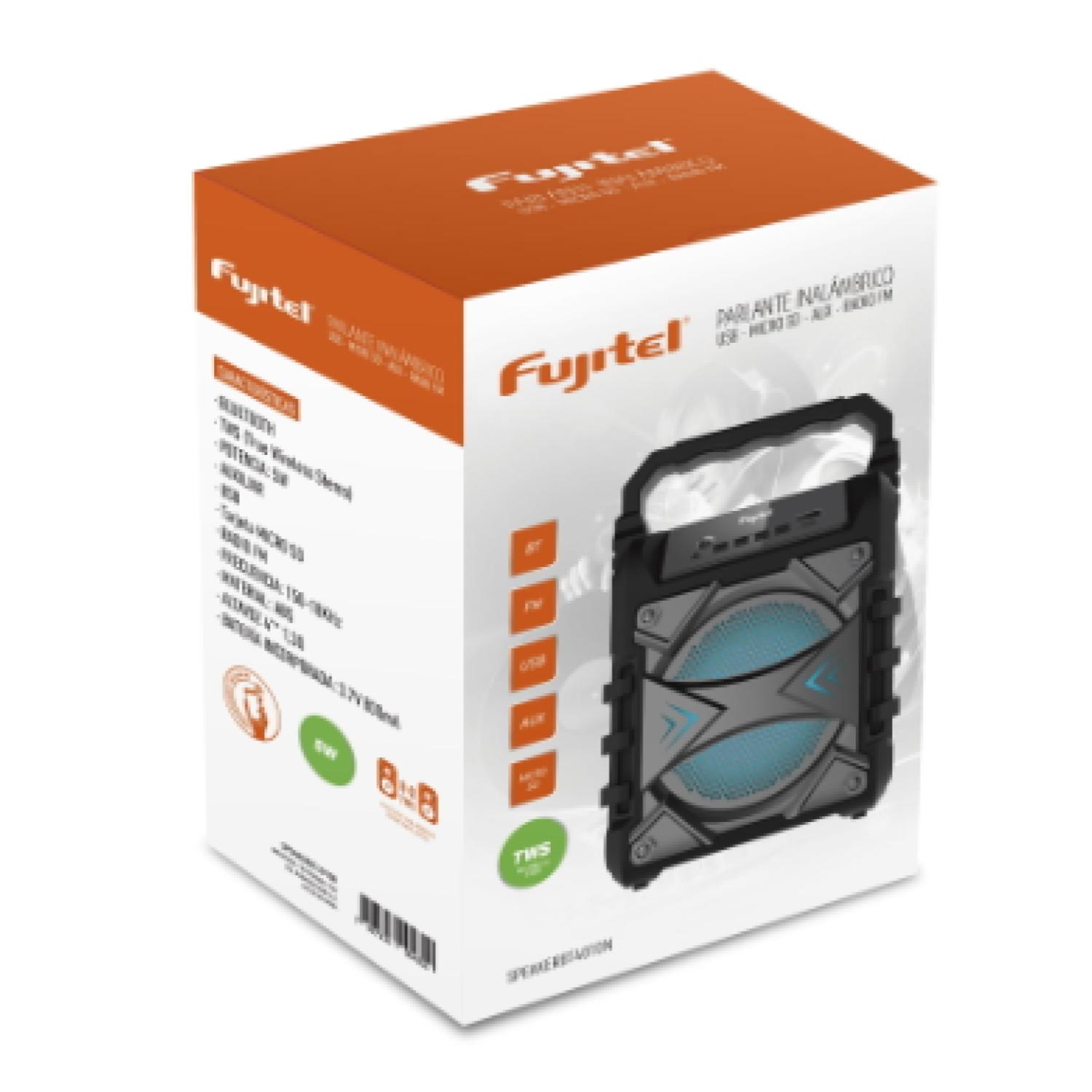 PARLANTE PORTATIL BLUETOOTH 5W RMS USB NEGRO FUJITEL - 2