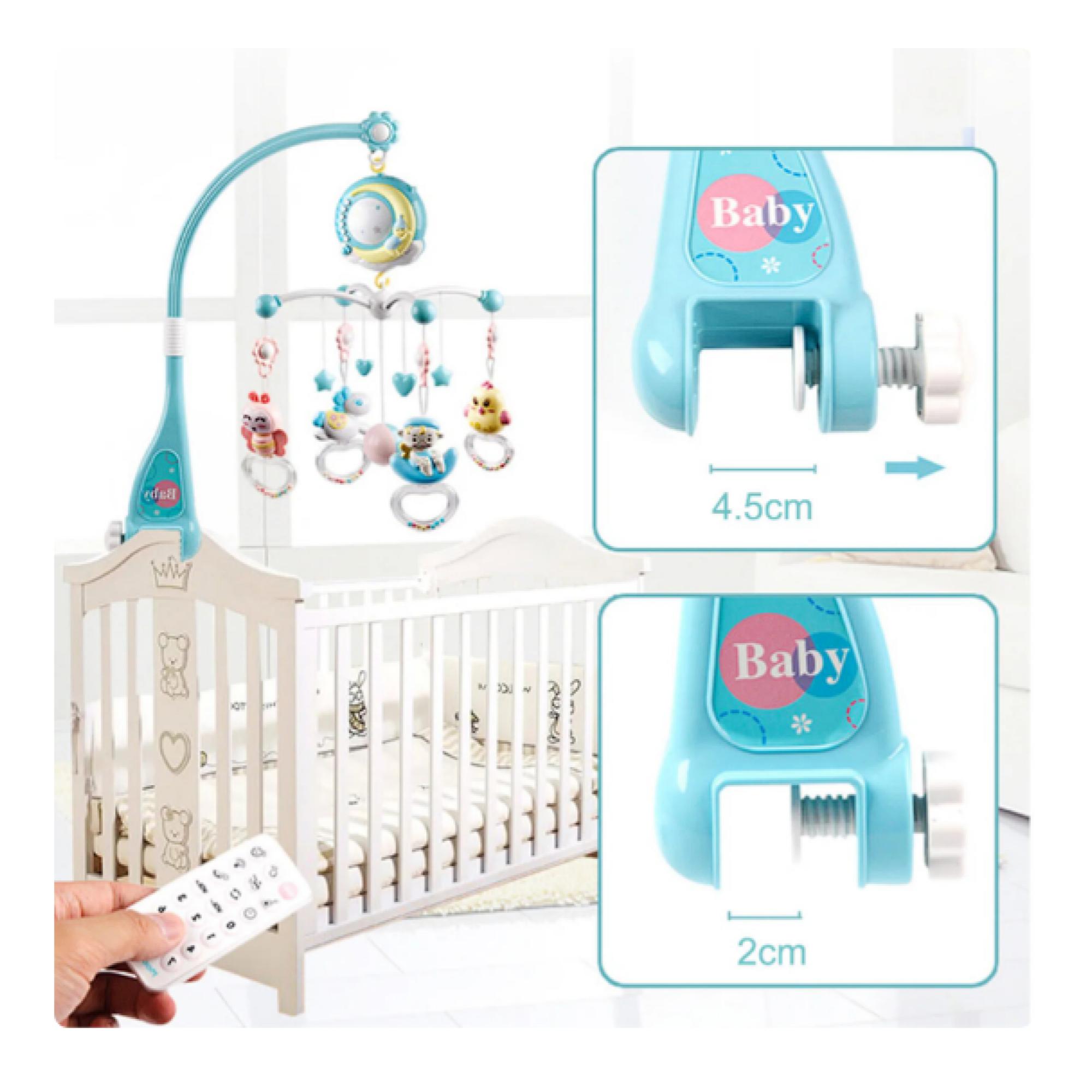 JUGUETE MOVIL SONAJERO INFANTIL CON LUZ Y SONIDO ANIMALES ROSADO - 2