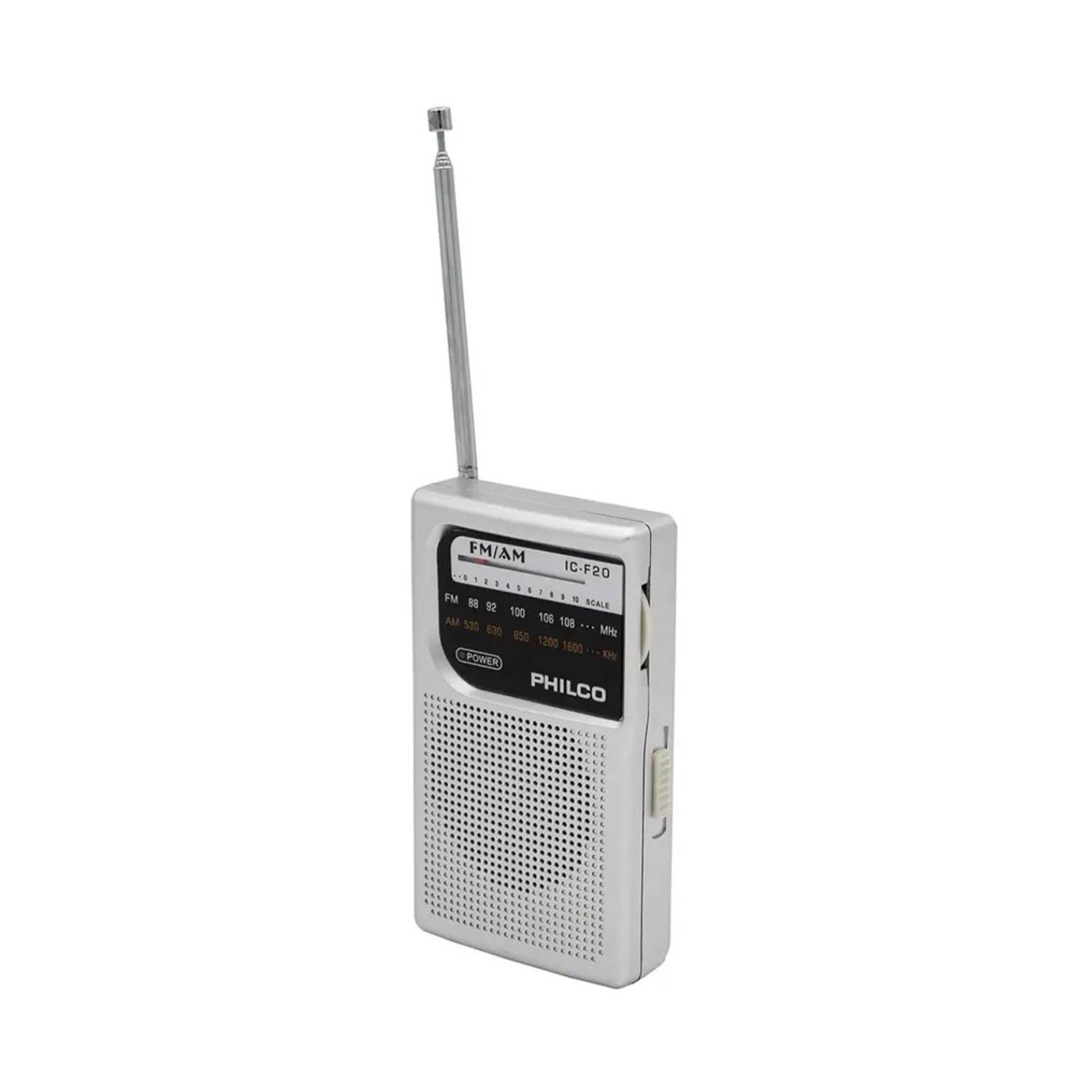 RADIO DE BOLSILLO RETRO AM FM GRIS ICF-20 - 2