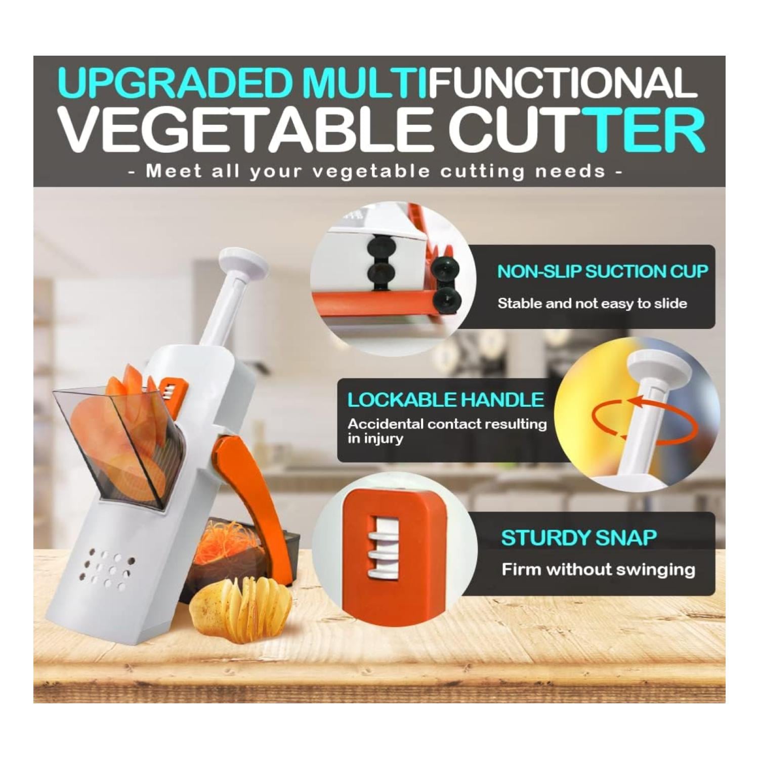 CORTADORA Y REBANADORA DE VERDURAS SLICER CON RECIPIENTES - 5