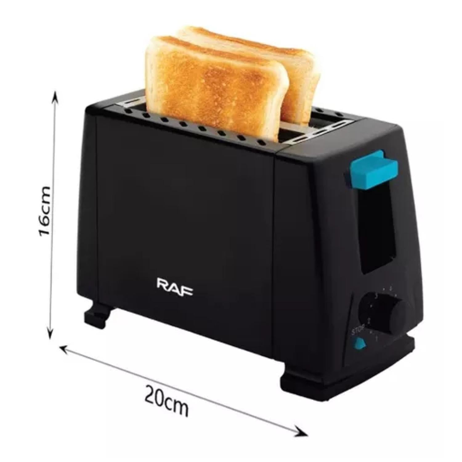 TOSTADORA ELECTRICA DE PAN 2 REBANADAS 650W NEGRO R263 - 2