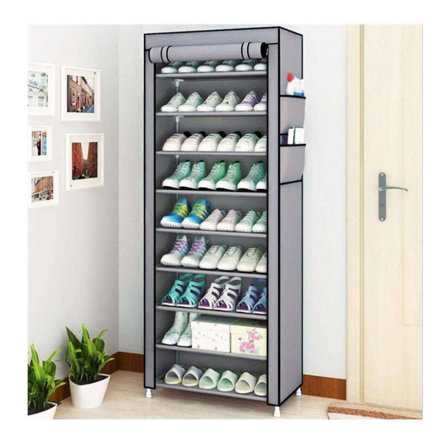 ORGANIZADOR ARMARIO ZAPATERA 10 NIVELES 30 PARES 158X58X30CM - 2