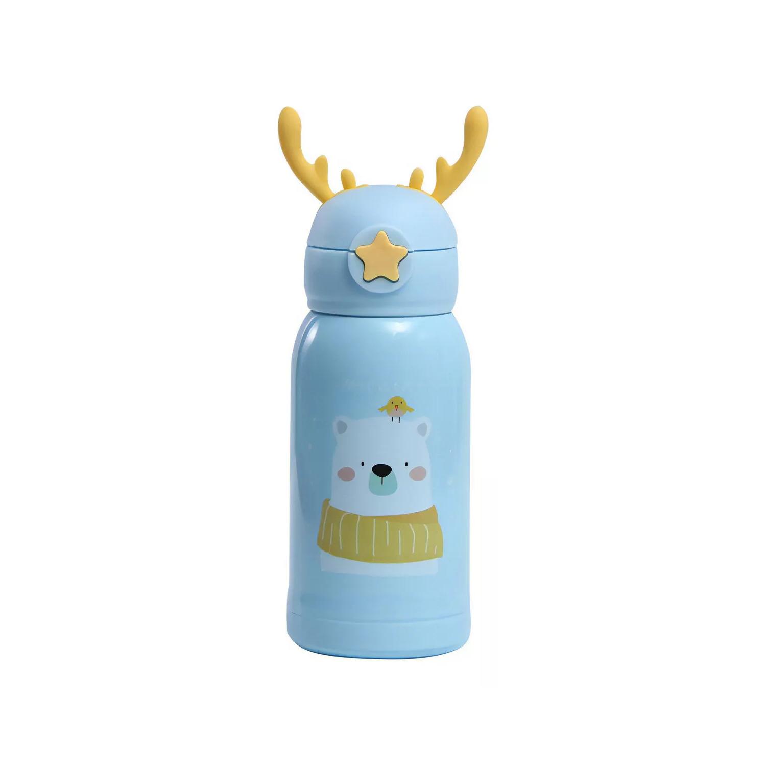BOTELLA TOTALUPGRATE AGUA PORTÁTIL 500ML OSO KAWAII INFANTIL CELESTE - 1