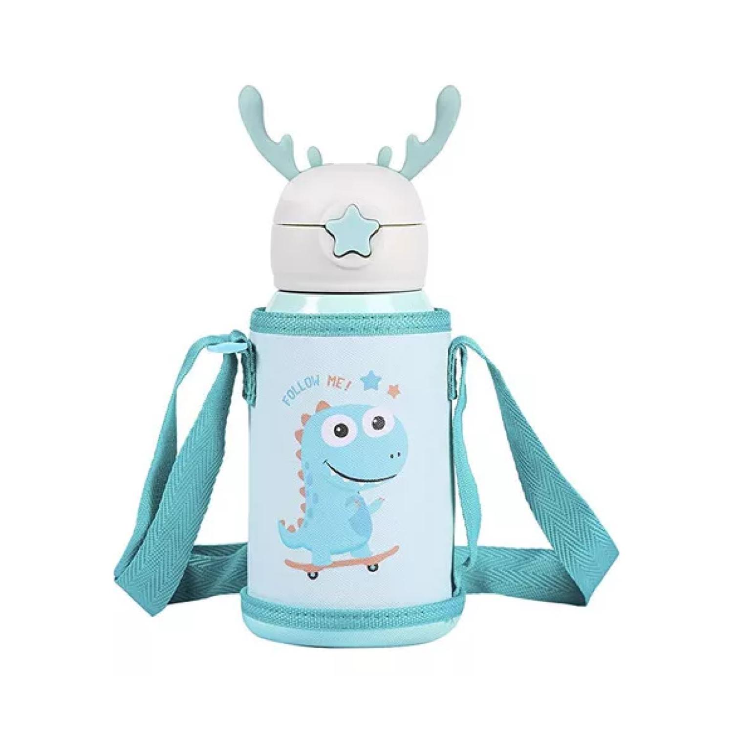 BOTELLA TOTALUPGRATE AGUA PORTÁTIL 500ML DINO KAWAII INFANTIL AZUL - 1