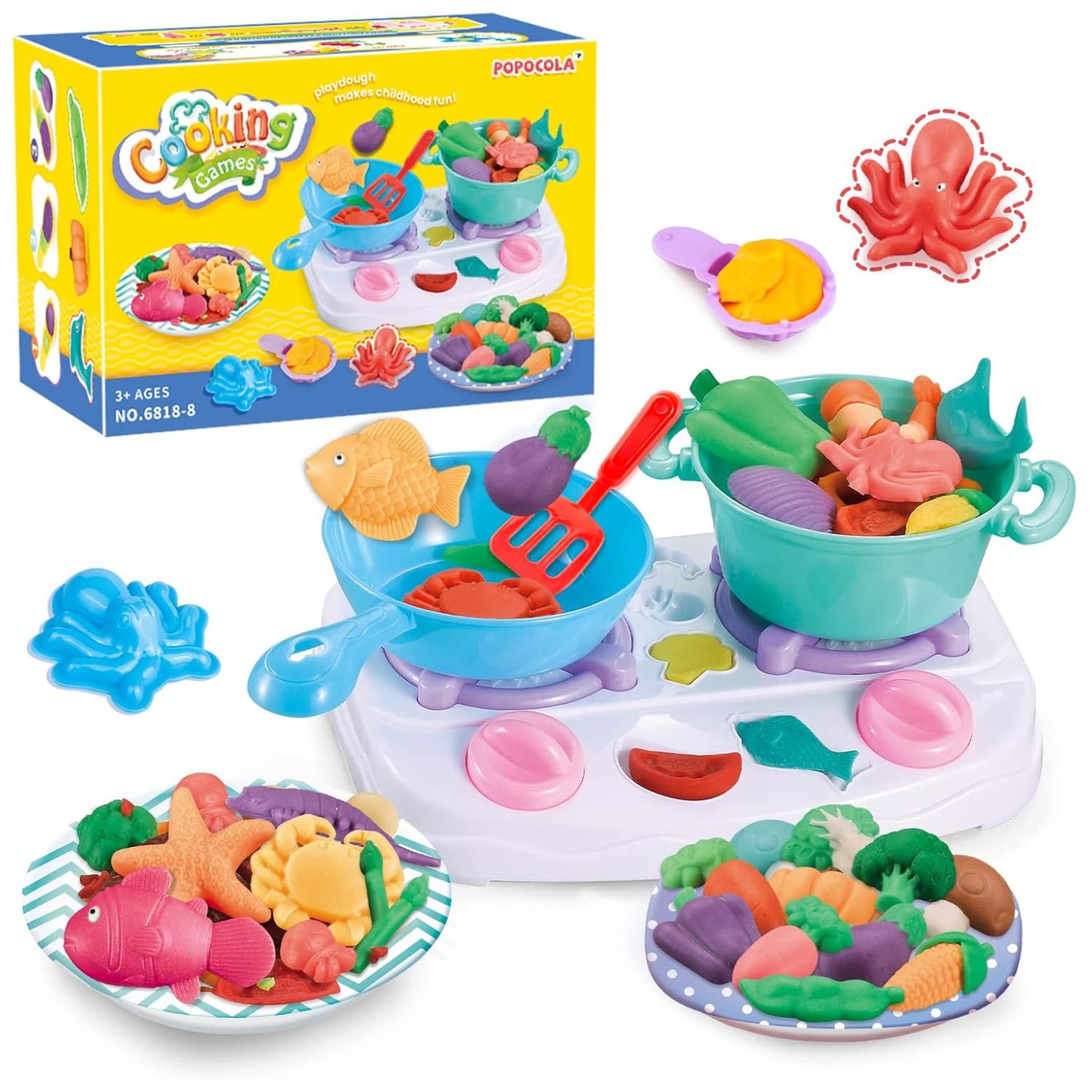 SET PLASTICINA TOTALUPGRATE ESTUFA CON ACCESORIOS DE COCINA INFNATIL - 1