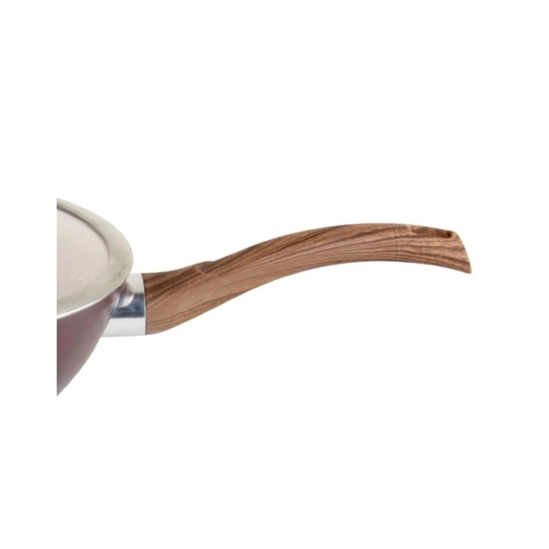 WOK ANTIADHERENTE CON TAPA 30CM OAK STONE ARTE ANDINO - 3