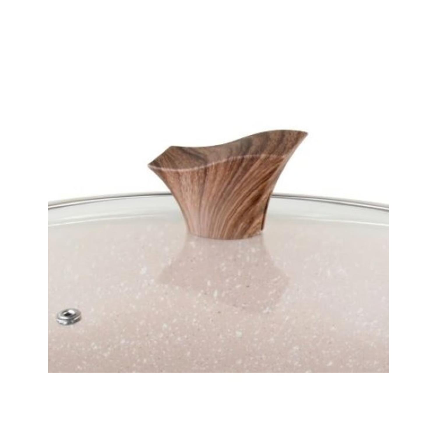 WOK ANTIADHERENTE CON TAPA 30CM OAK STONE ARTE ANDINO - 4