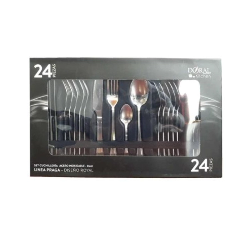 SET DE CUCHILLERIA ELEGANTE 24 PIEZAS CLASICAS PRAGA - 4