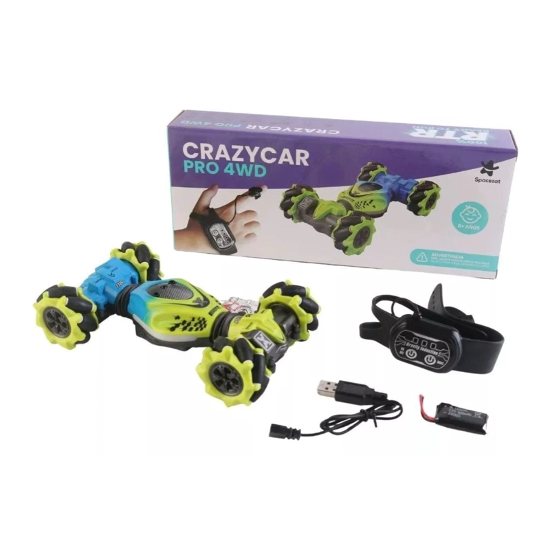 JUGUETE AUTO LOCO PRO 4X4 A CONTROL REMOTO INFANTIL VERDE - 3