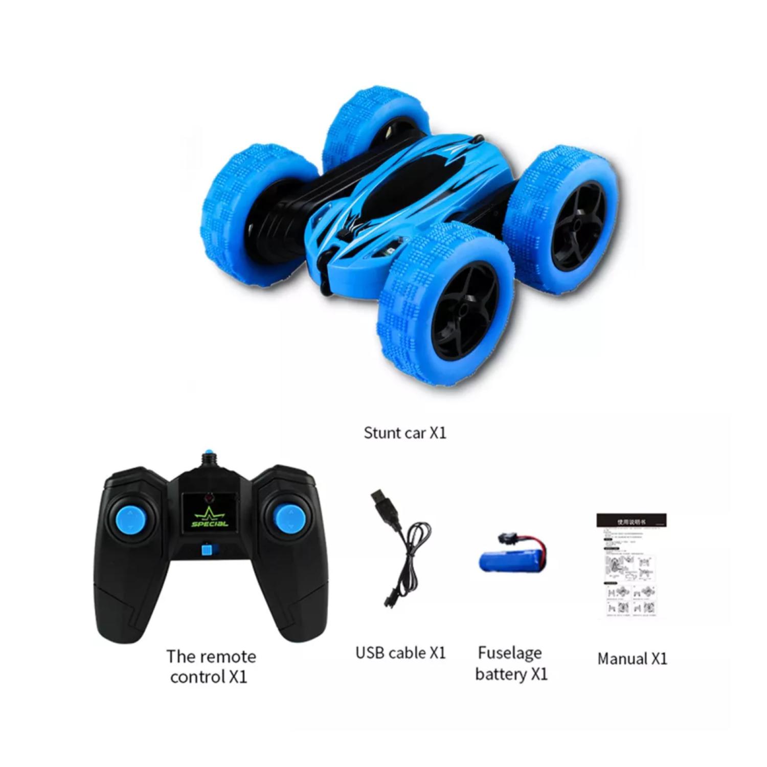 JUGUETE AUTO ACROBATICO A CONTROL REMOTO AZUL INFANTIL - 5
