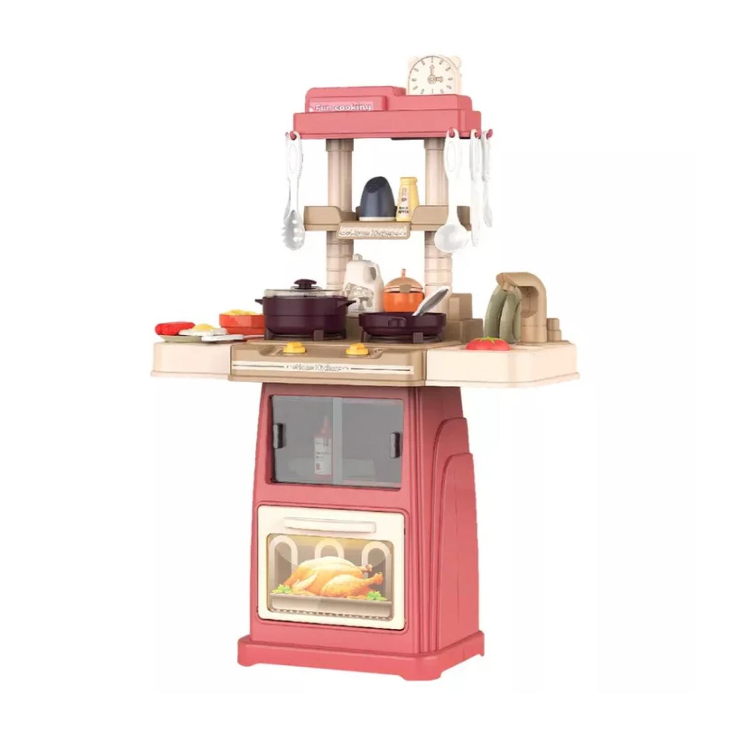 JUGUETE COCINA TOTALUPGRATE MODERNA 47 PIEZAS 63X45X22 CM ROSADO INFANTIL - 1