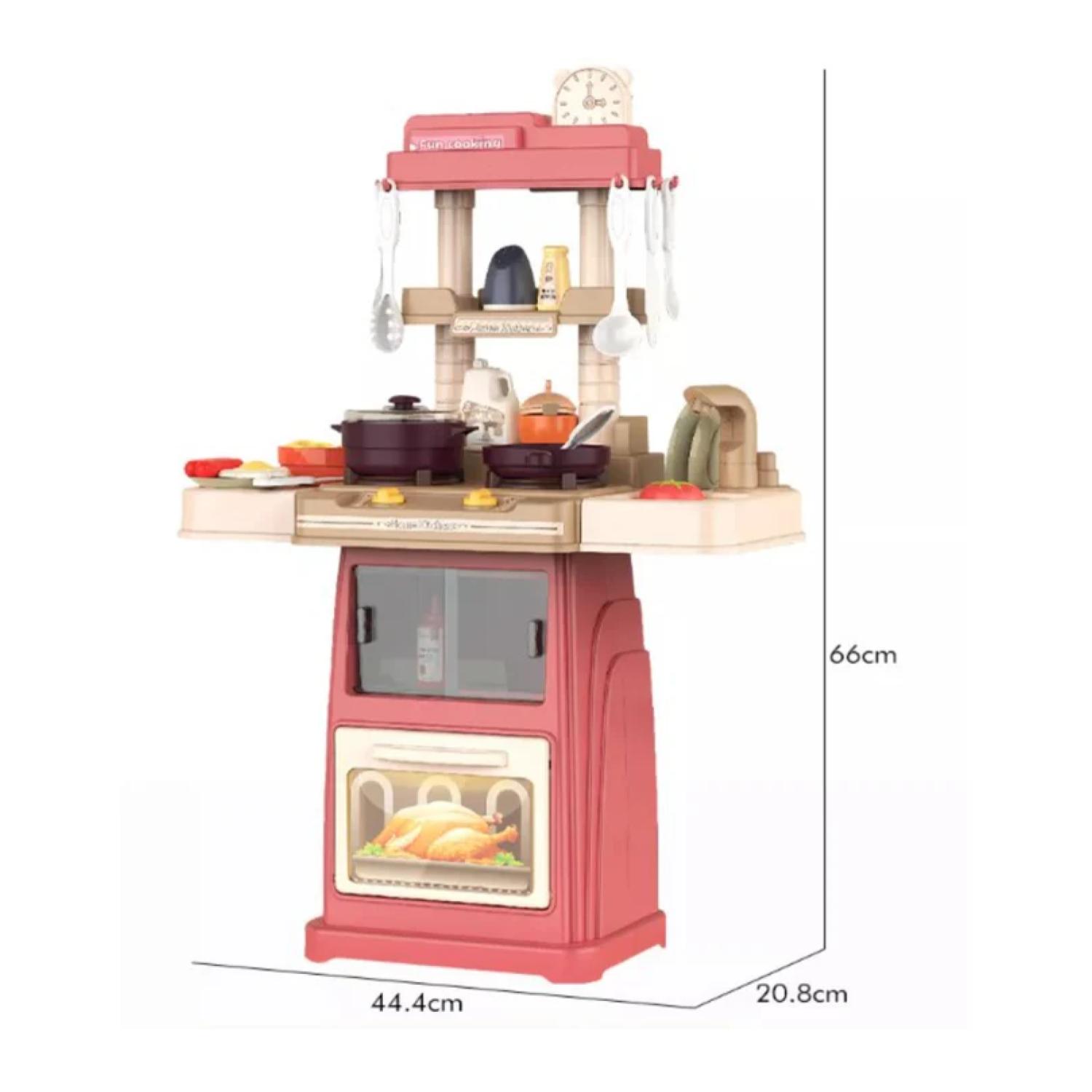 JUGUETE COCINA TOTALUPGRATE MODERNA 47 PIEZAS 63X45X22 CM ROSADO INFANTIL - 2