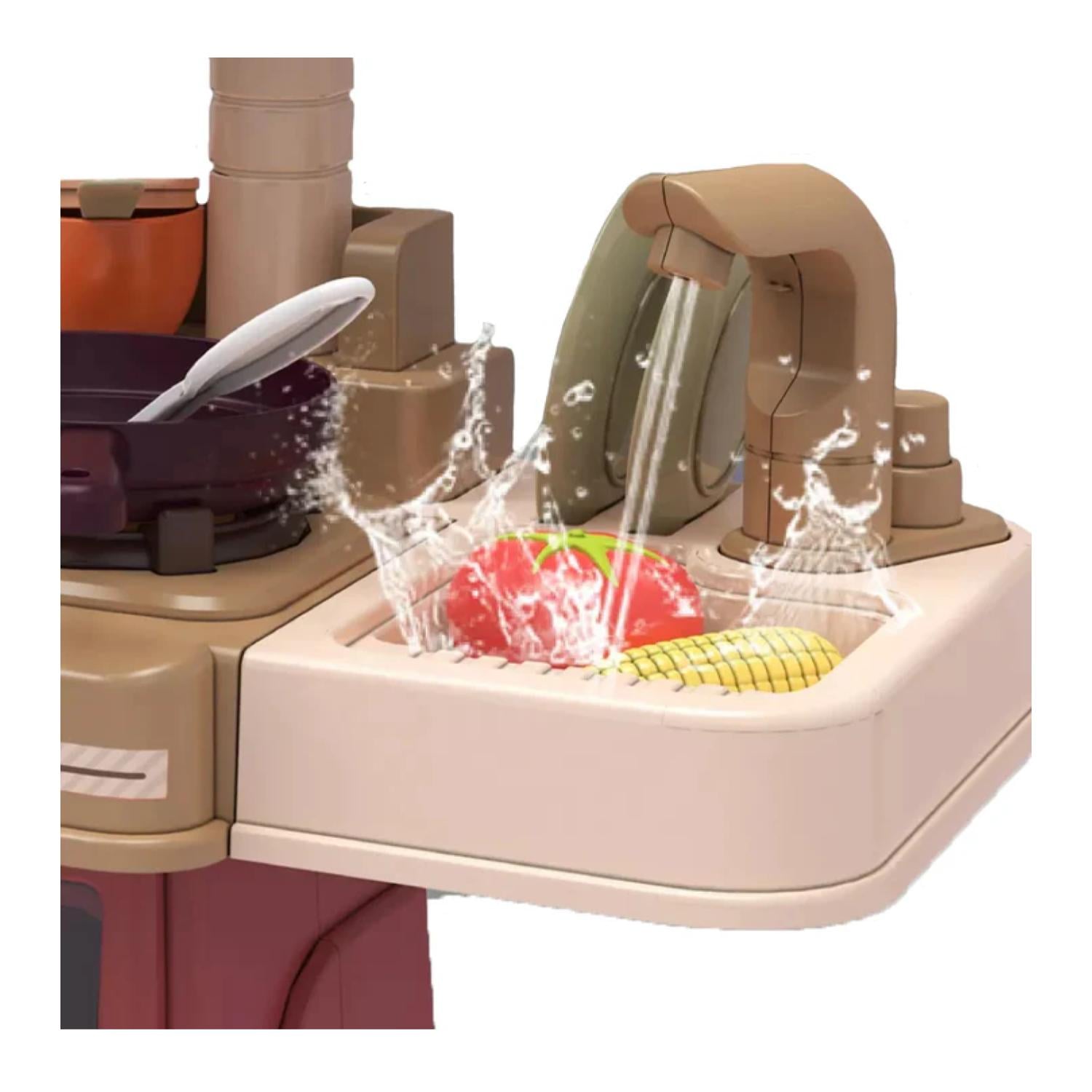 JUGUETE COCINA TOTALUPGRATE MODERNA 47 PIEZAS 63X45X22 CM ROSADO INFANTIL - 3