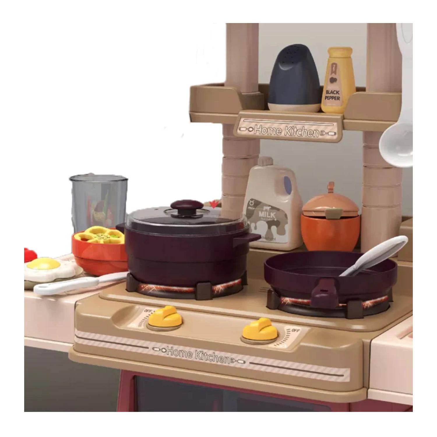 JUGUETE COCINA TOTALUPGRATE MODERNA 47 PIEZAS 63X45X22 CM ROSADO INFANTIL - 4