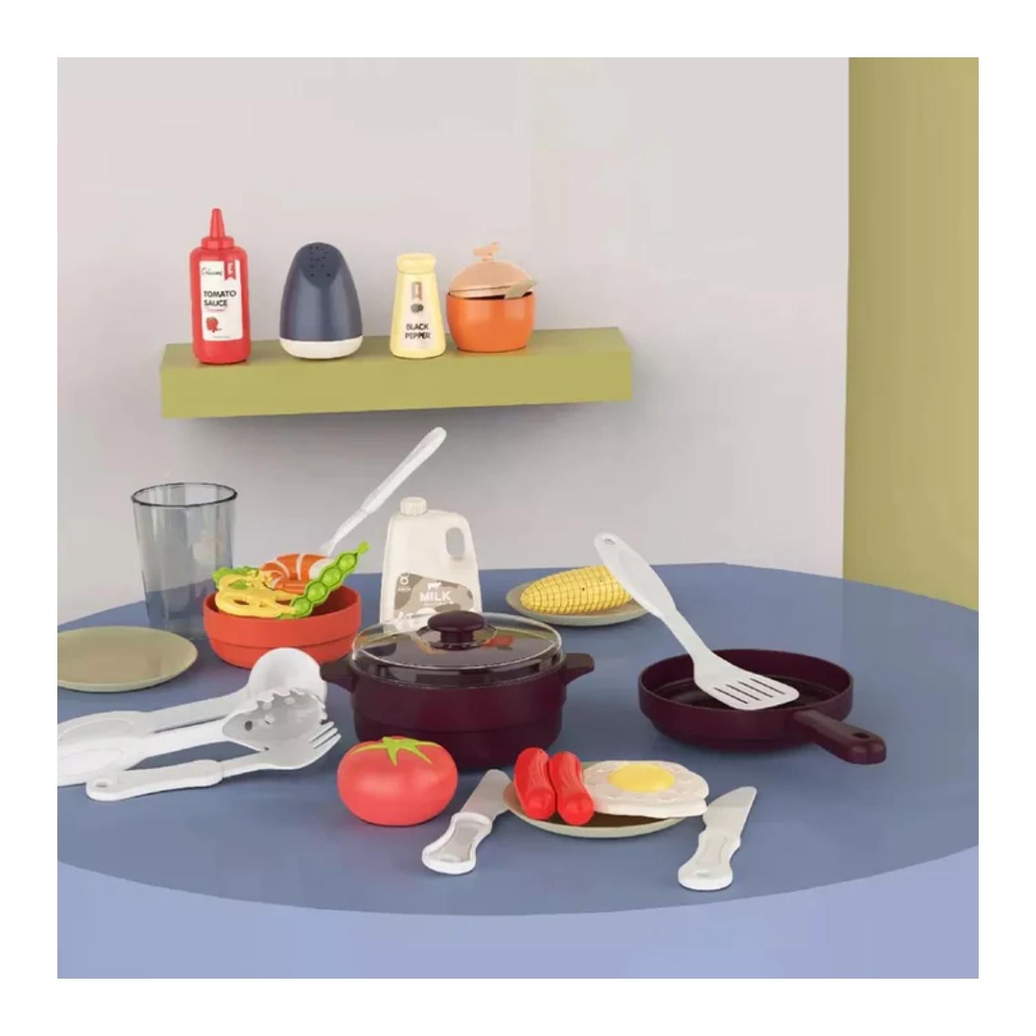 JUGUETE COCINA TOTALUPGRATE MODERNA 47 PIEZAS 63X45X22 CM ROSADO INFANTIL - 5