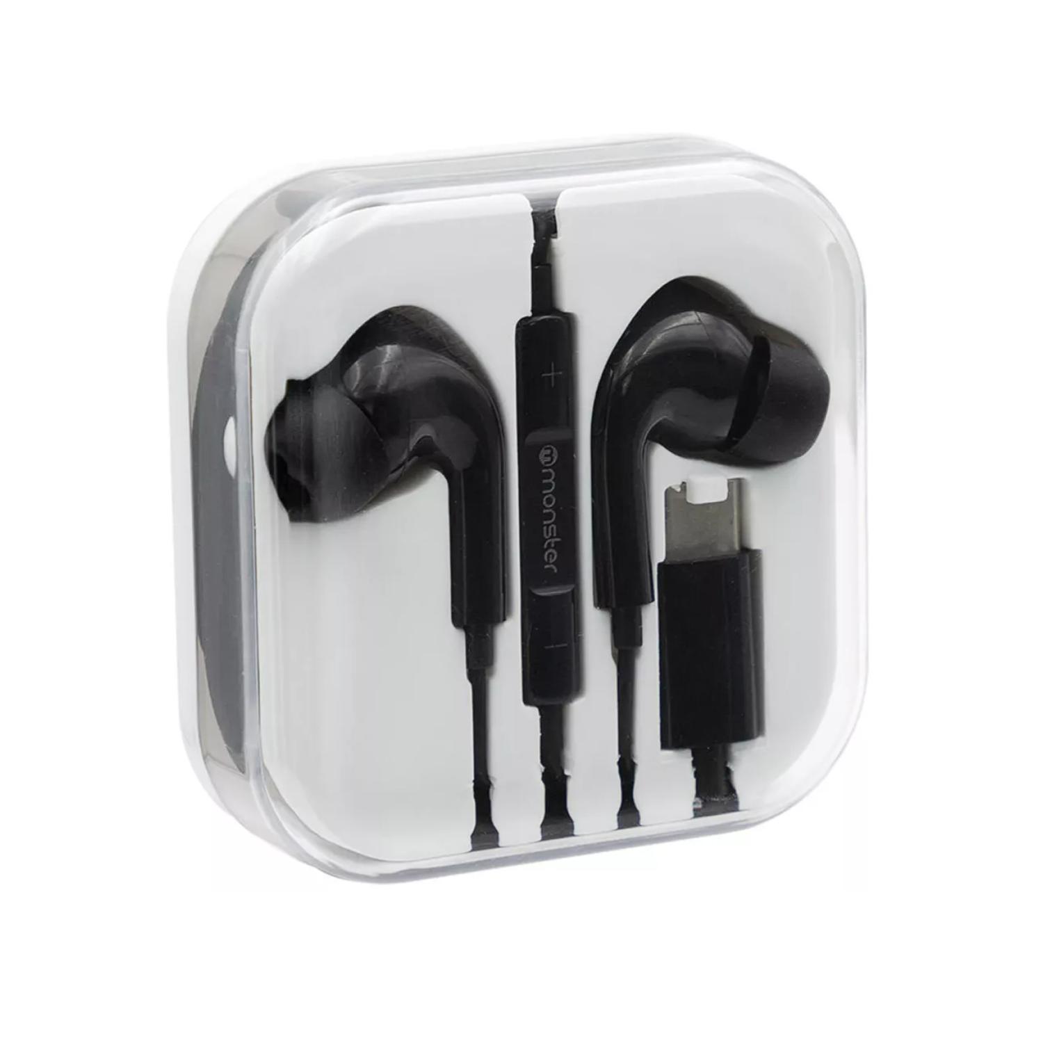AUDIFONOS ALAMBRICOS MANOS LIBRES USB C 120CM NEGRO EARPODS - 2