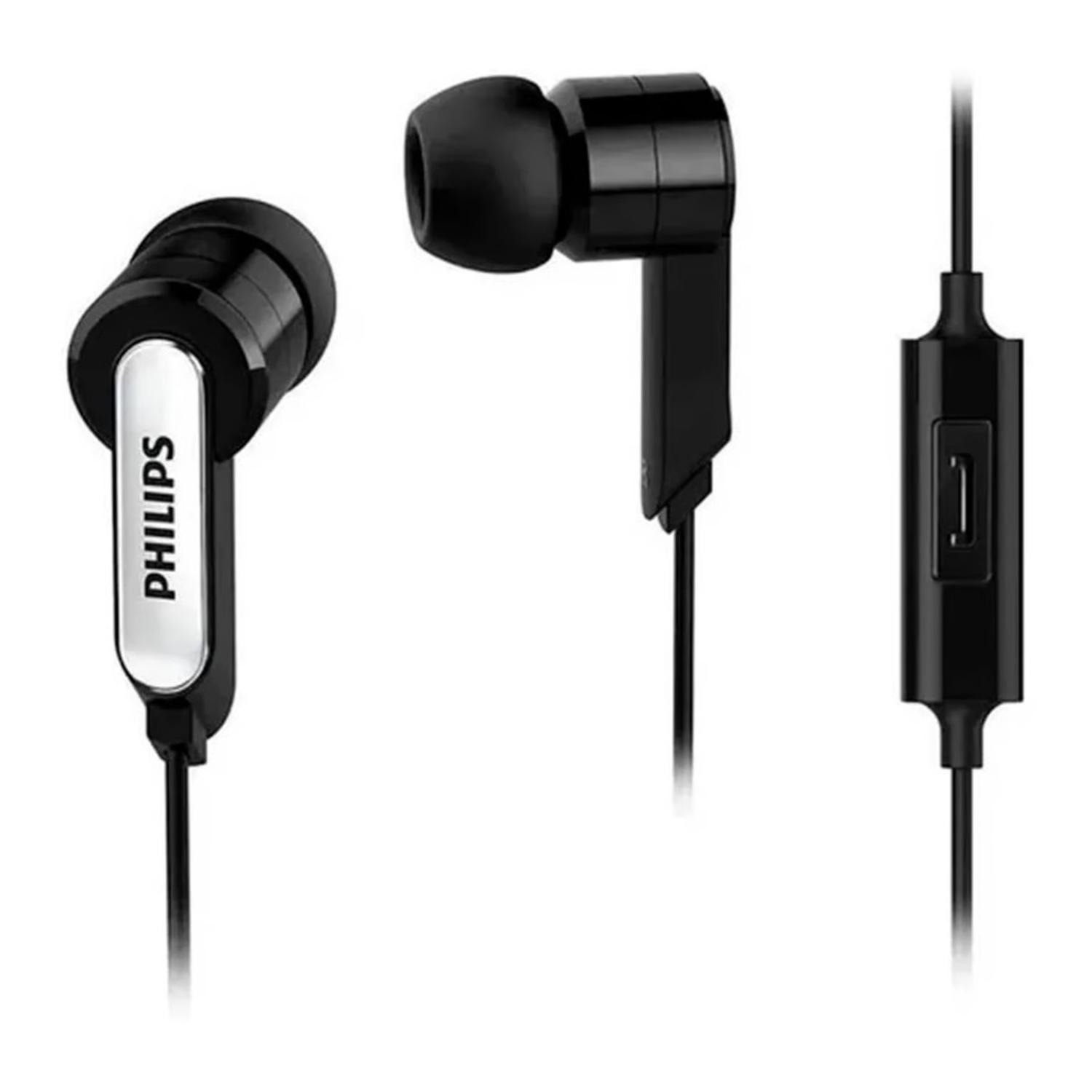 AUDIFONOS ALAMBRICOS MANOS LIBRES JACK 3.5MM NEGRO SHE1405BK - 1