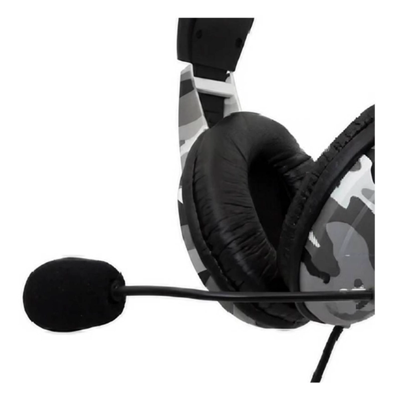AUDIFONOS GAMER OVEREAR JACK 3.5MM MIMETIZADO GRIS ULTRA - 3