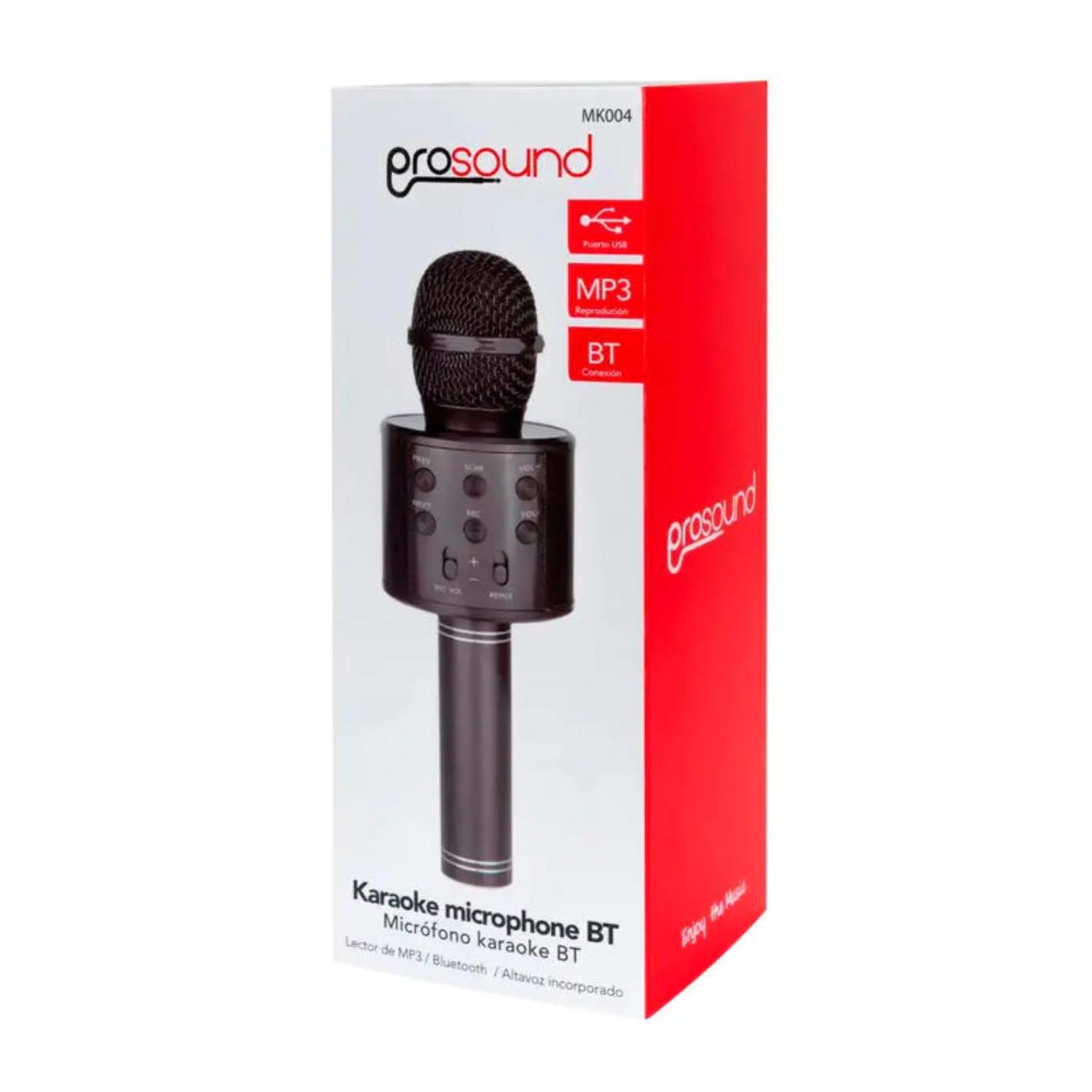 MICROFONO KARAOKE PARLANTE BLUETOOTH PROSOUND NEGRO - 2
