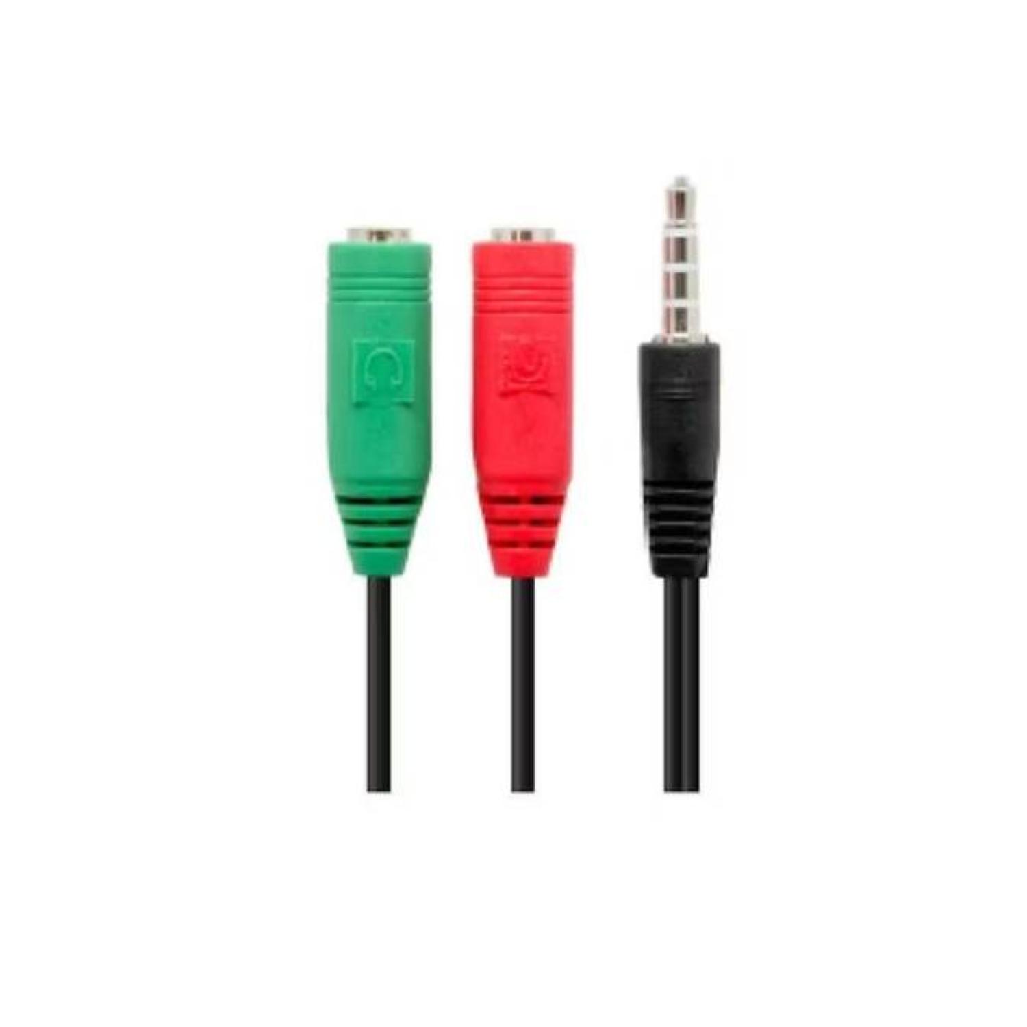ADAPTADOR DE AUDIO 2 JACK HEMBRA A JACK 3.5 MACHO PHILCO - 1