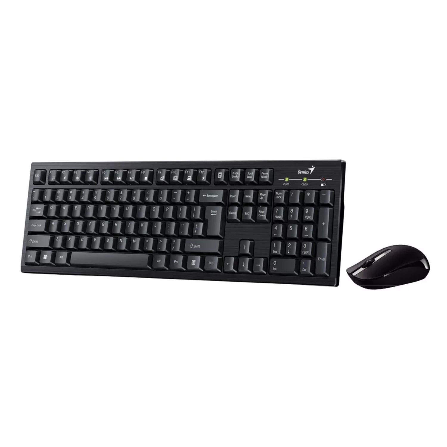 KIT TELCADO Y MOUSE INALAMBRICOS USB NEGRO KM-8101 - 2