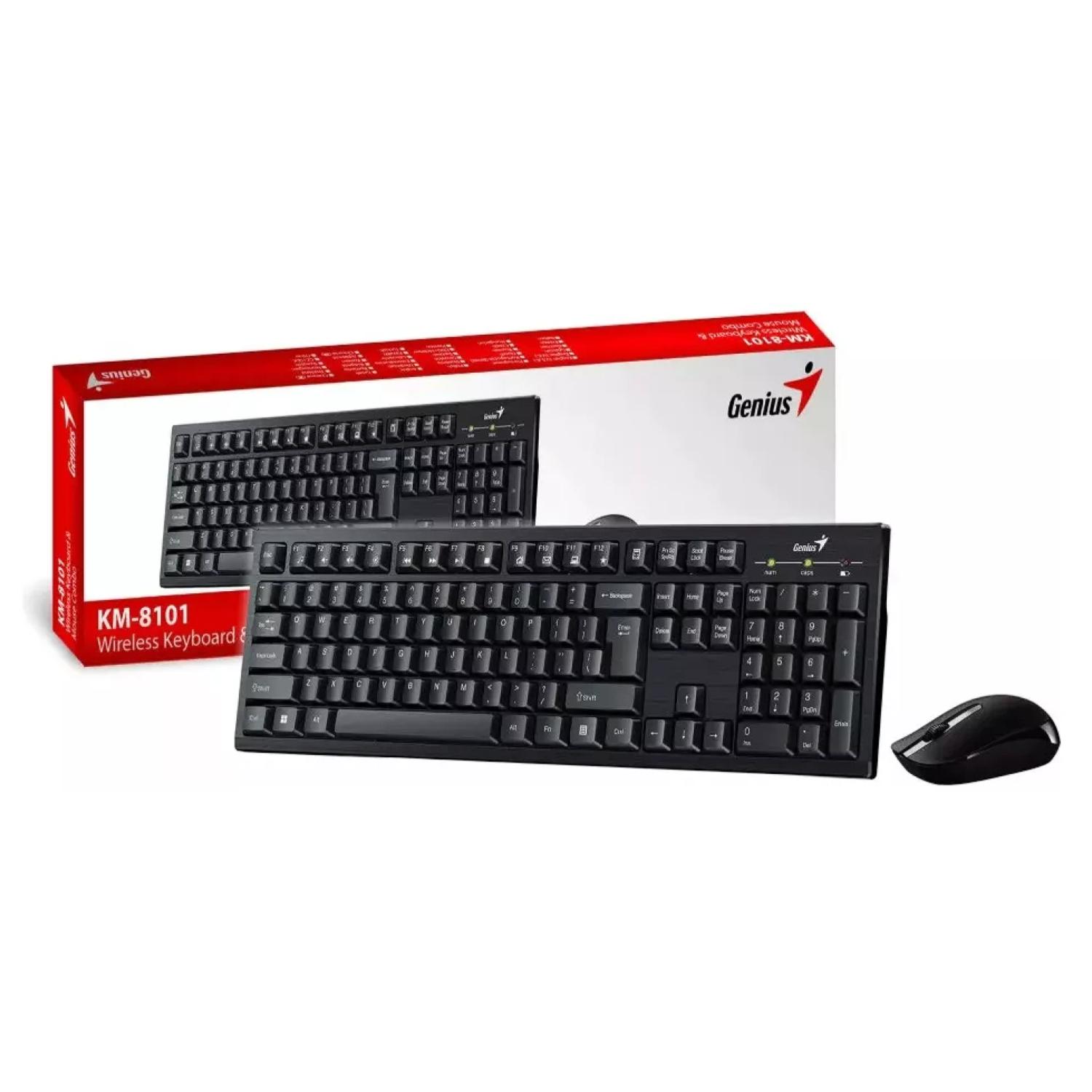 KIT TELCADO Y MOUSE INALAMBRICOS USB NEGRO KM-8101 - 3