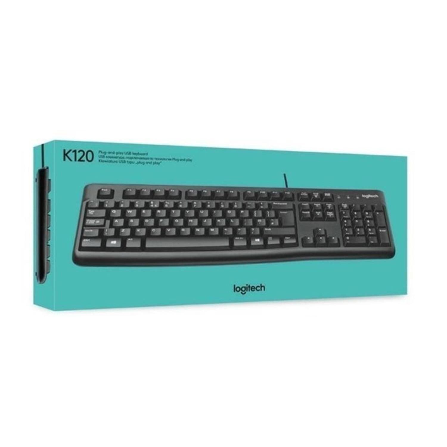TECLADO WINDOWS LOGITECH SILENCIOSO USB NEGRO K120 - 4