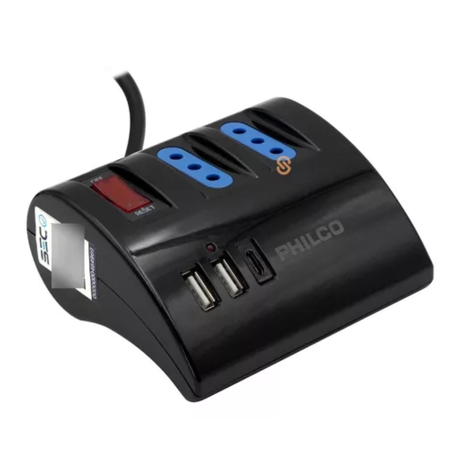 ALARGADOR EXTENSION PHILCO DE ESCRITORIO USB C NEGRO - 3