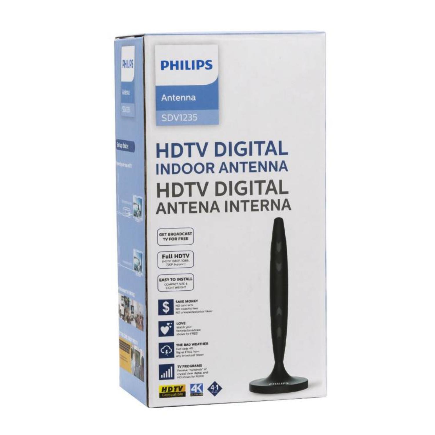 ANTENA INTERNA TV HDTV DIGITAL VHF UHF SDV1235/55 PHILIPS - 2